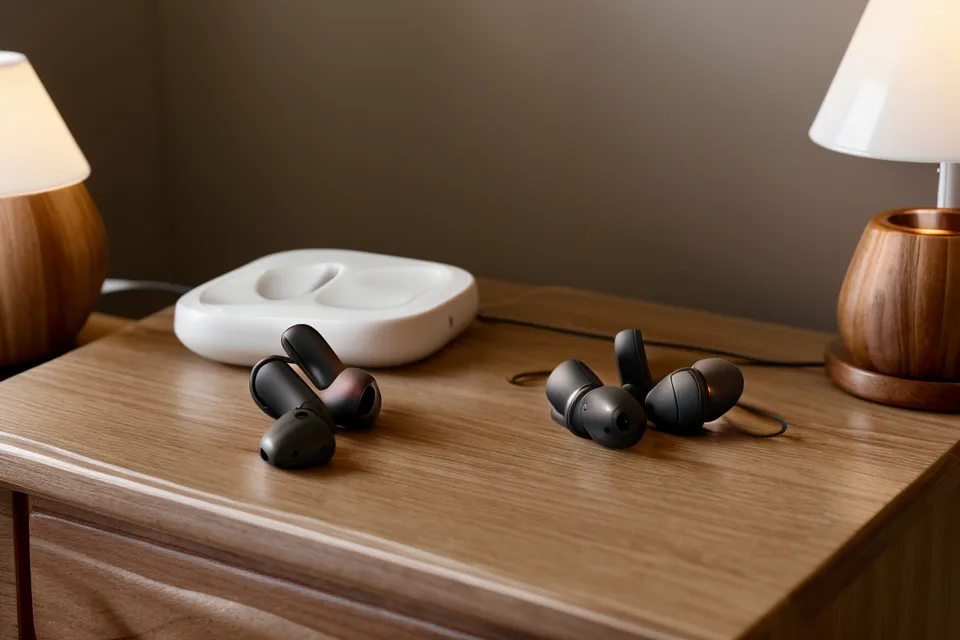 Binaurale Beats vs. weißes Rauschen zum Einschlafen bei Stress im Berufsalltag — zwei Kopfhörer für unterschiedliche Schlaf-Frequenzen im Vergleich