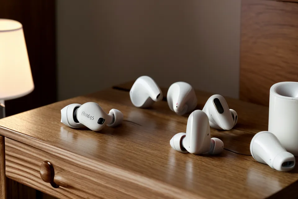 Kaffeetasse und Earbuds auf dem Schreibtisch — binaurale Beats als Fokus-Hack im stressigen IT-Arbeitsalltag