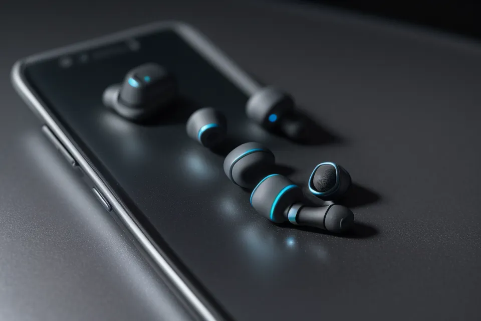 Frequenz-Audio-App auf dem Smartphone für gezieltes Fokus-Training während der Deep-Work-Phase