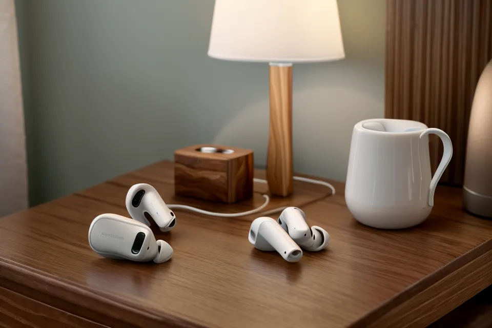 Rife Frequenzen erklärt: Kopfhörer und Smartphone zeigen eine Audio-Frequenz beim Hören an